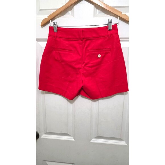 Lauren Ralph Lauren Women's Red Tailored Formal Micro Shorts Side Pockets SZ00 - Picture 3 of 8